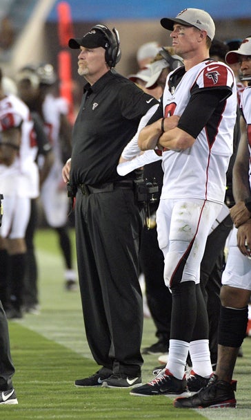 Sarkisian, Falcons try to find ways to establish the run